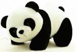 LVS TOYS- soft/cuddle small black and white panda teddy bear 30 cm-Black;White