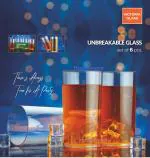 Homeleven Plastic Unbreakable Drinking Glass Set Transparent Glass Set of 6, Water, Juice, Soft Drink, Whisky Glass Set, Fancy Design, Clear, Travel, Picnic Glass.