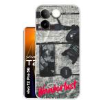 Snazzy Multicolor Silicon Shock Proof Back Cover for vivo T2 Pro 5G