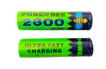 KP Original battery-Flat :2600mAh 18650 Power BEE Ultra Fast Charging ICR 3.7V Rechargeable Li-ion BIS Approved Battery