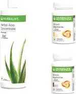 Herbalife Nutrition Herbal Aloe Concentrate And Afresh-Lemon And Elaichi. Nutrition Bars (Set Of 3)