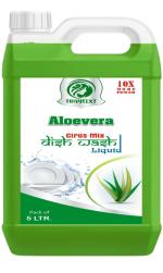 TRAYTEXT Organic Aloevera Dishwash Liquid Gel | 5 LTR | Natural, Plant Based, Biodegradable, Non Toxic, Eco-Friendly, Herbal | Removes Tough Grease, Leaves No Residue