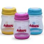 Adore Breast Milk Storage Bottles (Pack of 3,Multicolor)