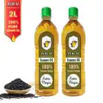 AKV Cold Pressed Gingelly/Sesame Oil 1 LTR | Pack Of 2