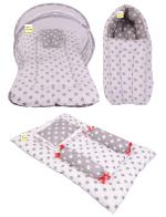 KwitchyNew Born Baby Boy’s & Baby Girl’s Bedding Set Mosquito Net Bed Sleeping Bag and Gaddi Set (0-6 Months)