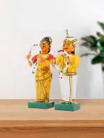Adilakshmi Toys Kondapalli Handicraft Wooden Pelli Set (Multicolor)