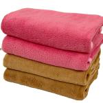 Cotton Bolls Textiles Super Soft Quick Water Absorbing Microfiber Hand Towel 340 GSM 40x60cm (Pack of 4, Pink Brown)