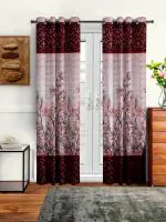 Cortina Home Polyester Door Curtain 7 ft x 4 ft Pack of 2 (Design A002)