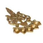 ARTVARKO Handmade Panch Aarti Diya with Long Handle - 25.4 x 12.7 x 2.5cm