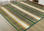 SUBHRA TEXTILE Natural Madurkathi Handcrafted Chatai Mat Large / Yoga Mat/ Prayer Mat/ Floor Mat for Home, Office, Boutiques, Shops |Sleeping Mat for Floor, 6.5 X 4.5 Feet, Green
