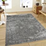 Saral Home Grey Shaggy Carpet (150x210 cm)