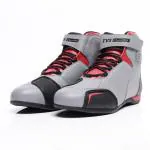 TVS Racing Ankle Length Riding Boots for Men:Anti-Microbial & Waterproof Riding Shoes with Reflective Panels, Ventilated Biker Boots with Ankle-Toe Protection-Premium Men's Riding Boots (Size-8/Grey)