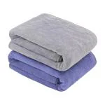 PatPug Ultra Soft Microfiber 400 gsm Towel for Bath| 140x70 cm| Large Bath Towel| Highly Absorbent| Quick Drying| Super Soft, Durable| Towel for Men, Women & Kids (Royal Blue & Dark Grey)