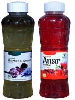 Natraj The Right Choice Sharbat-e-deenar and Anar Sharbat - (750 X 2= 1500ml) (Pack of 2)