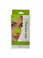 Clamy Removes Blackheads and Oil Dirt Deep Cleansing Green Tea Nose Pore Strips - 10 Pcs