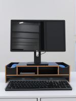 Home Sparkle Black MDF Desktop Monitor Stand 19 x 8 x 5 inch