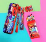 Paper Bear Car 8015 Stationery set with Pencil Box, Pencil Eraser Sharpener Scale