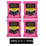 BLK Foods Black Dates - 1Kg (250g x 4) | Khajoor | Khajur | Premium Handpicked Mazafati Dates | Soft Dried Healthy Snack | Soft & Juicy texture Kimia khayzur| Rich in Iron, Fibre & Vitamins | Zero Added Sugar & Preservatives