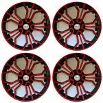 PRIGAN i20 Elite Black Red Wheel Cover 14