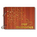 Look Decor Our Memories Artworks Wooden Photo Album Scrap Book With Butterfly