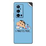 GADGETSWRAP Printed Vinyl Skin Sticker for Vivo X70 Pro Plus - shinchan-5-minutes