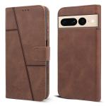 Jkobi Flip Cover Case For Google Pixel 7 Pro ( Stitched Leather Finish | Magnetic Closure | Inner TPU | Foldable Stand | Wallet Card Slots | Brown)
