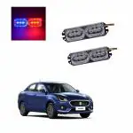 A4s Automotve and Accessories Red and Blue Police Light for All Bike And Cars Pack of 2