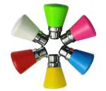 3A BRIGHT 0.5-Watt B22 Mushroom LED Night Bulbs (Multicolor, Pack of 6)