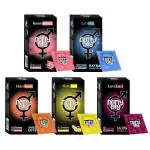 NottyBoy Combo Flavour Pack Big Dots, Ultra Ribs, Extra Lube, Banana & Bubblegum Condoms - 50 Pieces