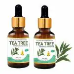 MANSA NUTRI 100% Pure Tea Tree Essential Oil for Hair, Skin and Face Care - 15 ml | Organic Tea Tree Oil for Dandruff, Acne, Aromatherapy, Stress, and More- Pack of 2_30 ML