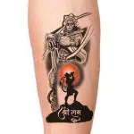 Voorkoms Lord Hanuman Tattoo with Jai Shree Ram Temporary Body Tattoo For Male and Female