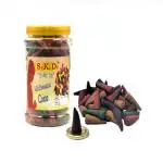 S K D Sandalwood Mix Flavour Chandan,Mogra,Rose,Guggal Loban Dry Dhoop Fragrance Incense Cone, 200 Gram