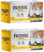 Friends Classic Adult Diapers - 40 Pieces, L (Pack Of 2)