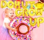 SV Traders 2nd Birthday Decoration/Donut Theme/Kids Favorite-Golden Foil 16 Inches
