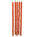 Jh Gallery Orange Plastic Handmade Artificial Marigold Garland Artificial Flowers For Wedding (Pack Of 5)