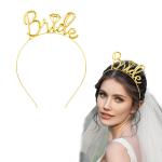 Zyozique Bride To Be Hair Band/Head Band - Bachelorette / Engagement Party Decorations Kit (GOLD)
