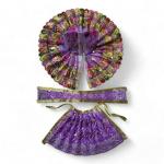 EYSHI Thakur Ji & Devi Maa Poshak Both are Fancy Fabric Embroidery Sequence Dress (Combo of 2 Pack) Purple-2.5 inch