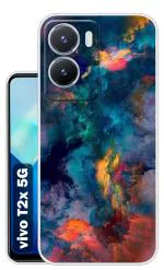 Case Club Multicolor Silicon Shock Proof Back Cover for vivo T2x 5G