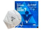 Venus White V-Shwas Lite Ffp1 Unisex Anti Pollution With Ear Loop Fitting, Fold Flat Face Mask Composed Of Multiple Layers (Pack Of 15)