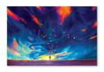Tamatina Multicolor Baloon In The Air Abstract Modern Art Canvas Painting - 36X24 Inch