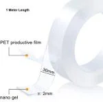 3 Meter Double Sided Silicon Transparent Nano Gel Heavy Duty Heat Resistant Tape Multipurpose Silicon Sided Sticky No Trace Anti-Slip