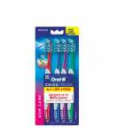 Oral B Multicolor Criss Cross Gum Care Manual Toothbrush For Adult (M) - Pack Of 3