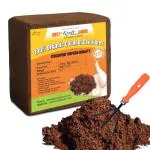 Kraft Seeds Cocopeat Brick 5 kg Block For Gardening And Plants 50kg Coco Peat Powder (Pack of 1)