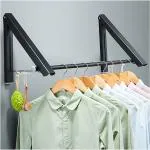 CABTY Wall Mounted Cloth Hanger-Clothes Drying Rack Folding with 32
