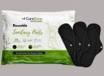CareDone Reusable Sanitary Cloth Pads Ultra-Soft Cotton, Maximum Absorbency, Superior Leak Protection, Rash-Free Wear for Every Flow, and All-Day and Overnight Use (Pack of 3)