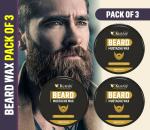 KURAIY Natural Beard Softener Professional Styling For Gloss Finish, Healthy Beard Growth Hair Wax (100 g)