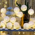 MAPPERZ Ball Led Serial String Lights for Home Decore Copper Wire 16 led Lights for Birthday Festive Decore (White, 2.6 Meter)