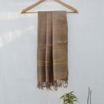 ARRAS_Pure Ahimsa Silk Scarf in Brown (75 inch x 24 inch)