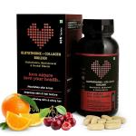 NATURE CODE Glutathione + Collagen Builder With Vitamin C & E, Biotin, Grape Seed Extract Supports Glowing Skin, Stronger Hair & Nails| Collagen Supplements for Women & Men - 60 Tablets