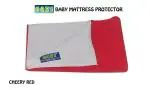 Eazi Cherry Red Waterproof Reusable Baby Quick Dry Sheet Bed Protector Sleeping Mat (M)